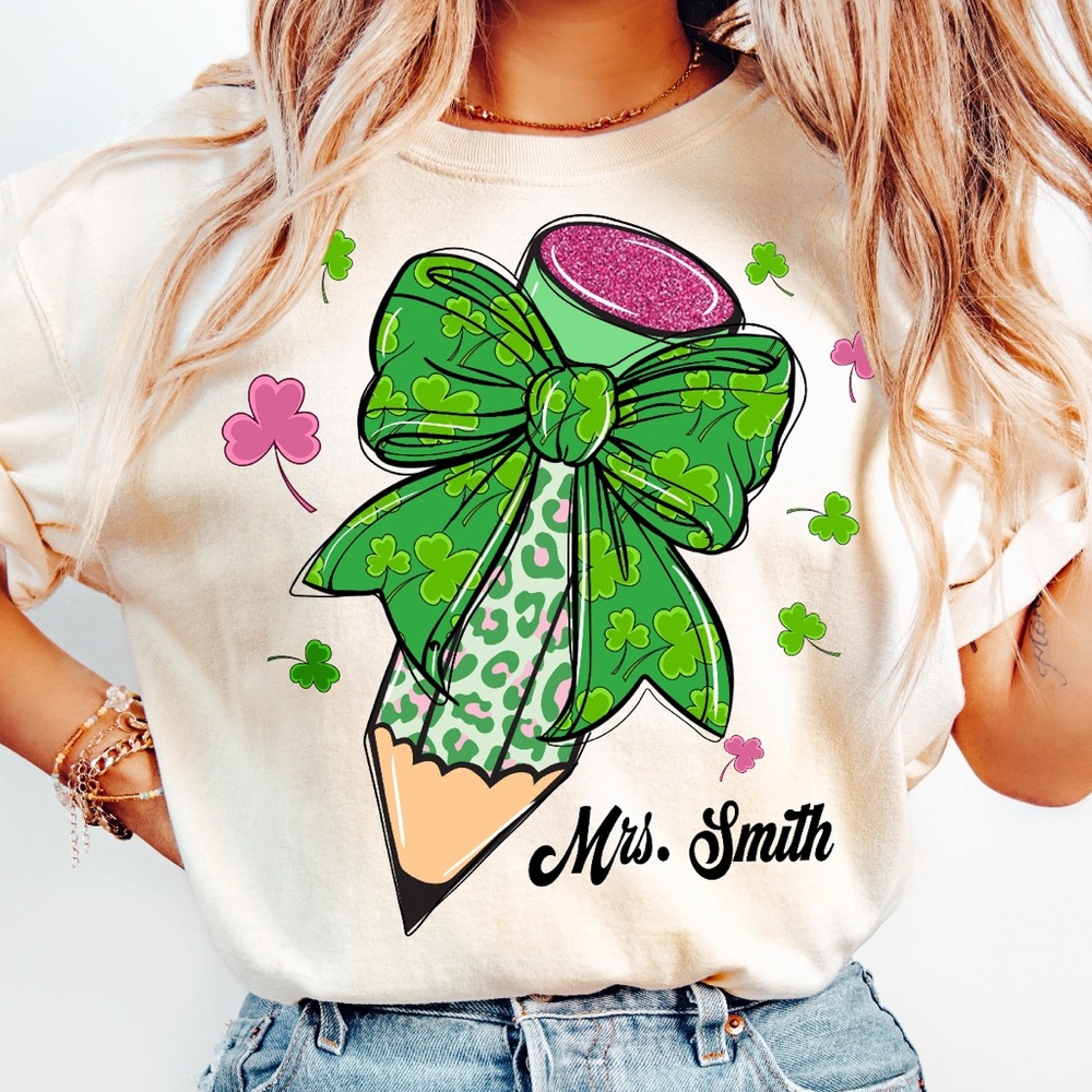Teacher Educator Shamrock St Valentine's Day Shirt